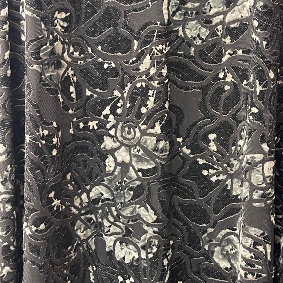 Vintage Adrienne Vittadini Sz Small S/L Burnout Velvet Shift/Trapeze Lined Dress - Picture 3 of 11